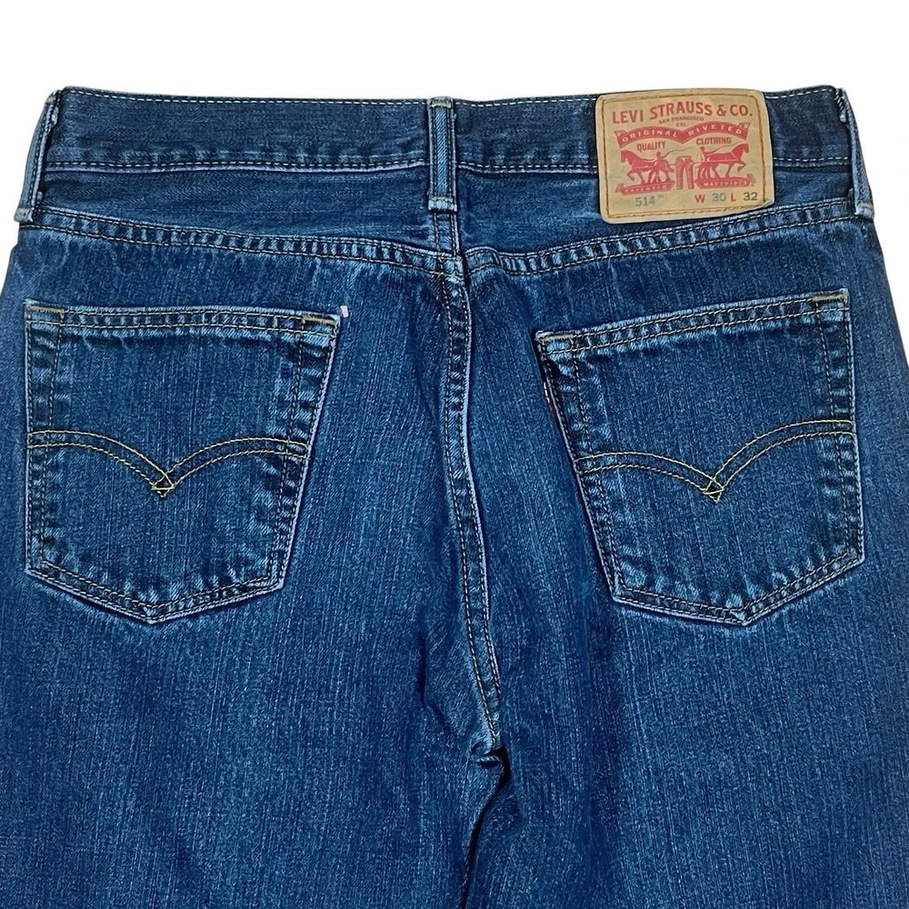 Levis 514 Regular Straight Jeans Mens 30x32 (Fits 30x31) 100% Cotton Denim